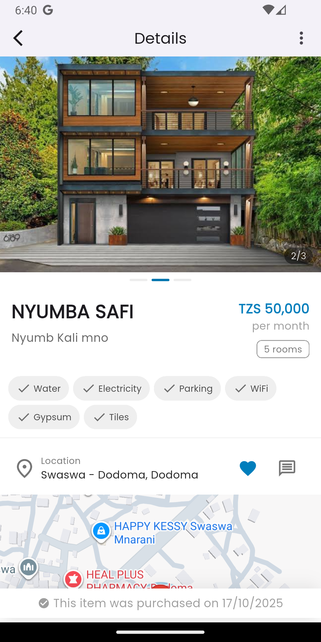 Management dashboard